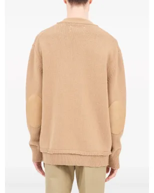Maison Margiela Vネックエルボーパッチカーディガン - サムネイル4