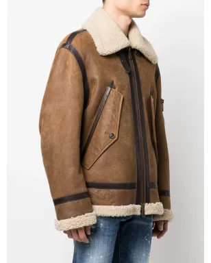DSQUARED2 シアリングトリム バイカージャケット - サムネイル3