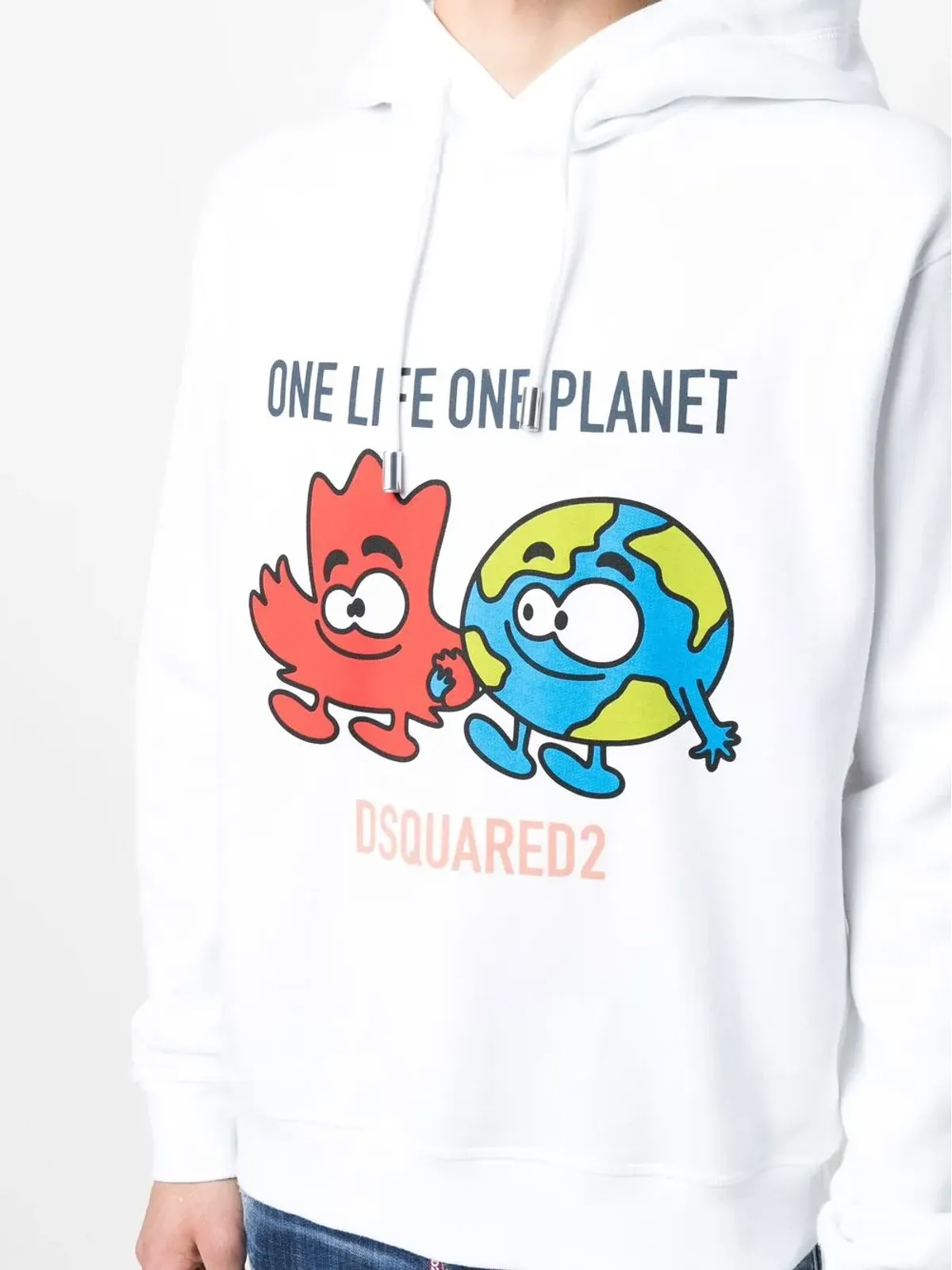 DSQUARED2 グラフィックプリント ドローストリング フーディ - 画像5