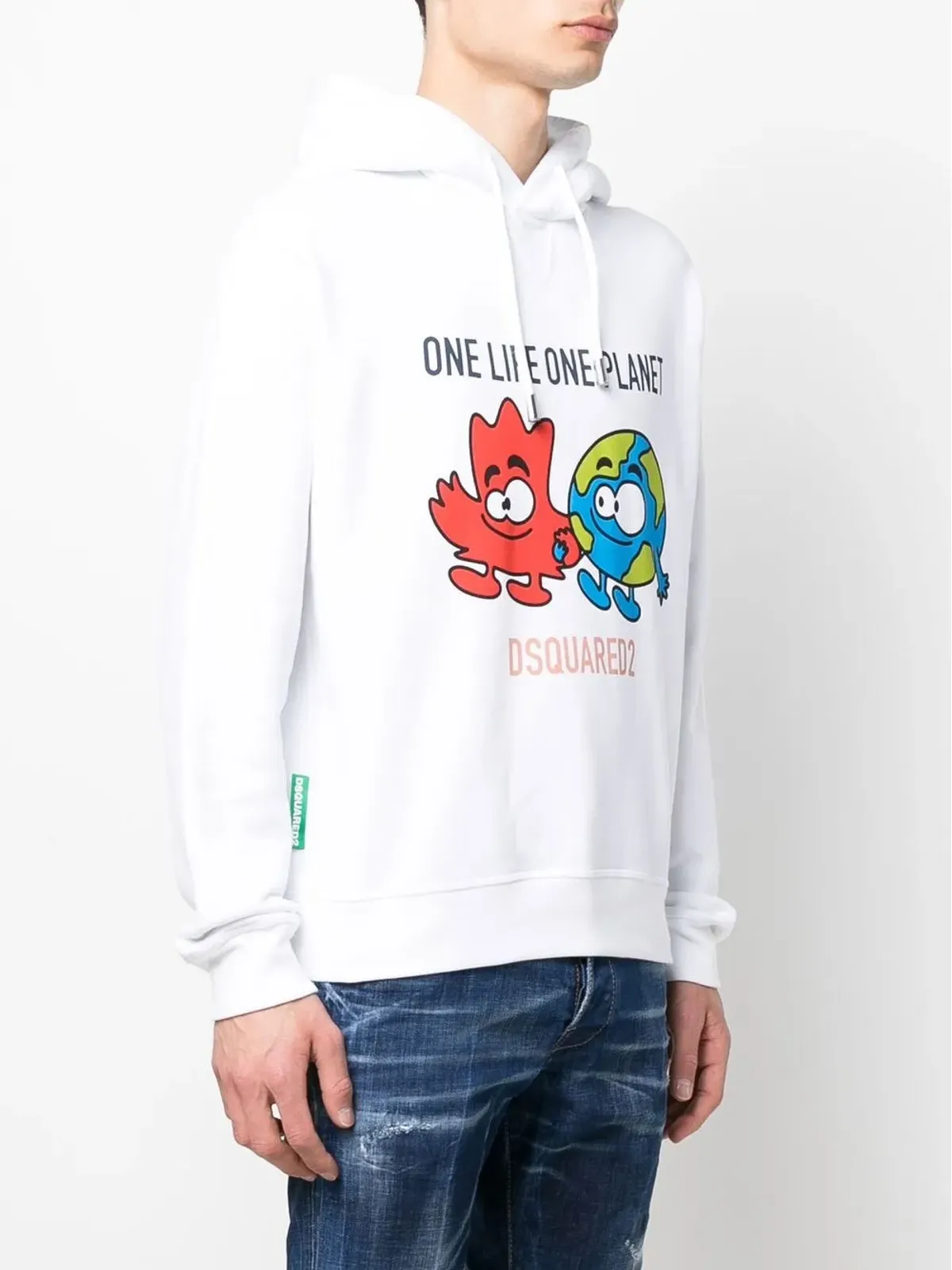 DSQUARED2 グラフィックプリント ドローストリング フーディ - 画像3