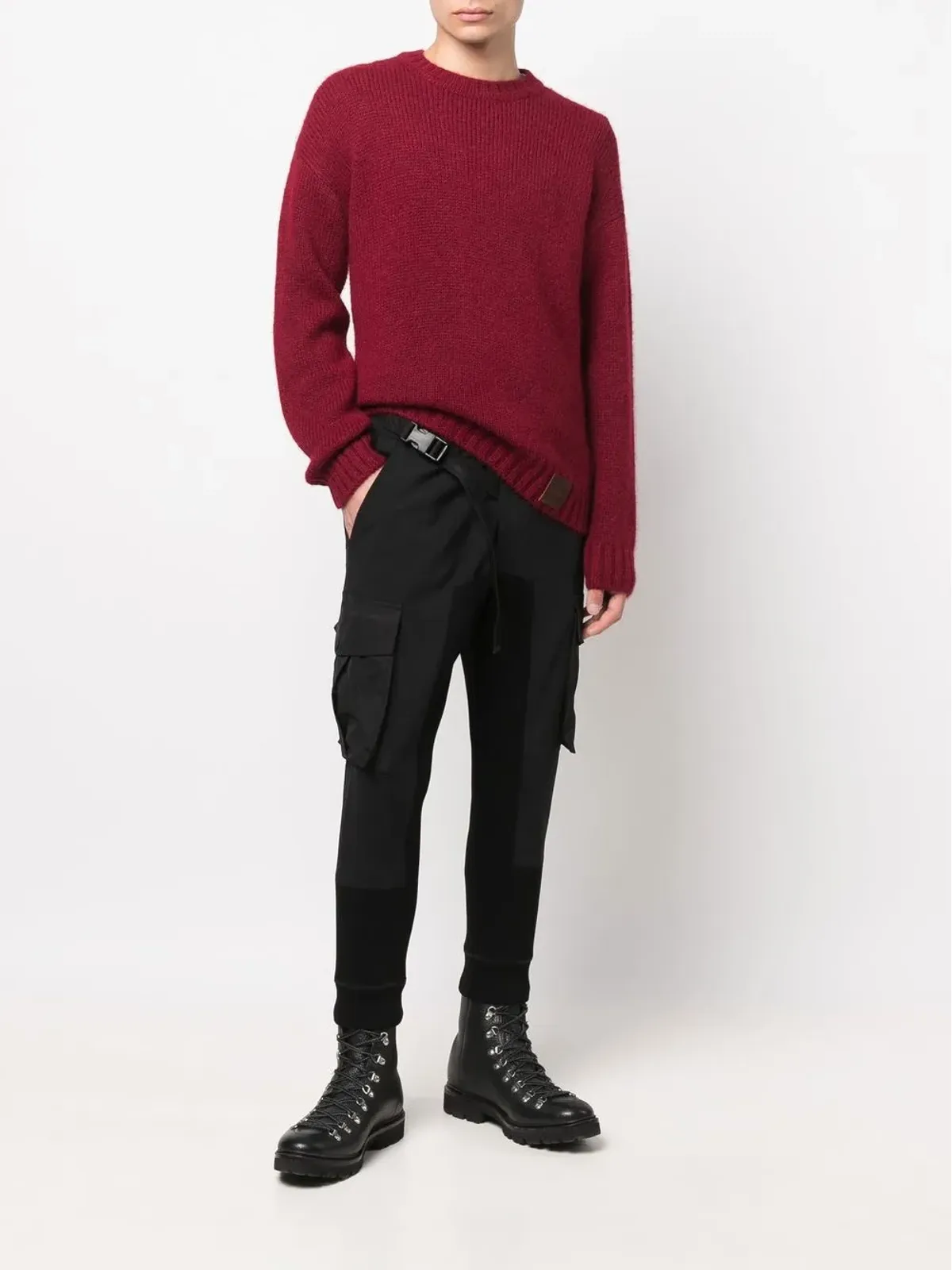 DSQUARED2 ロゴパッチ付きニットジャンパー - 画像2
