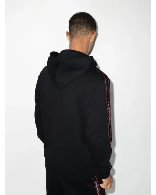 Alexander McQueen ロゴテープ ジップアップフーディ - ブラック - サムネイル3