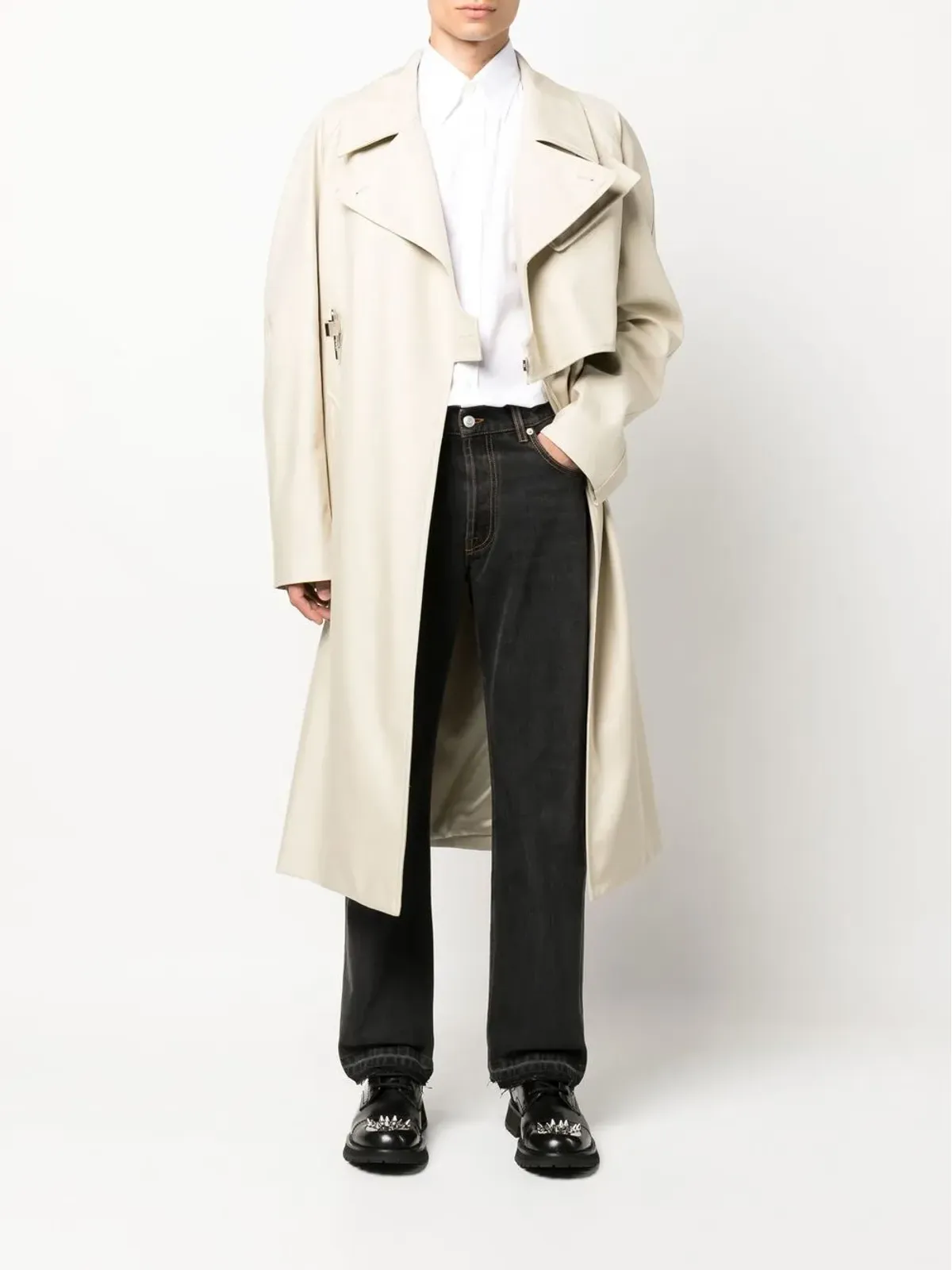 Alexander McQueen サイドストライプ・ストレートジーンズ - 画像2