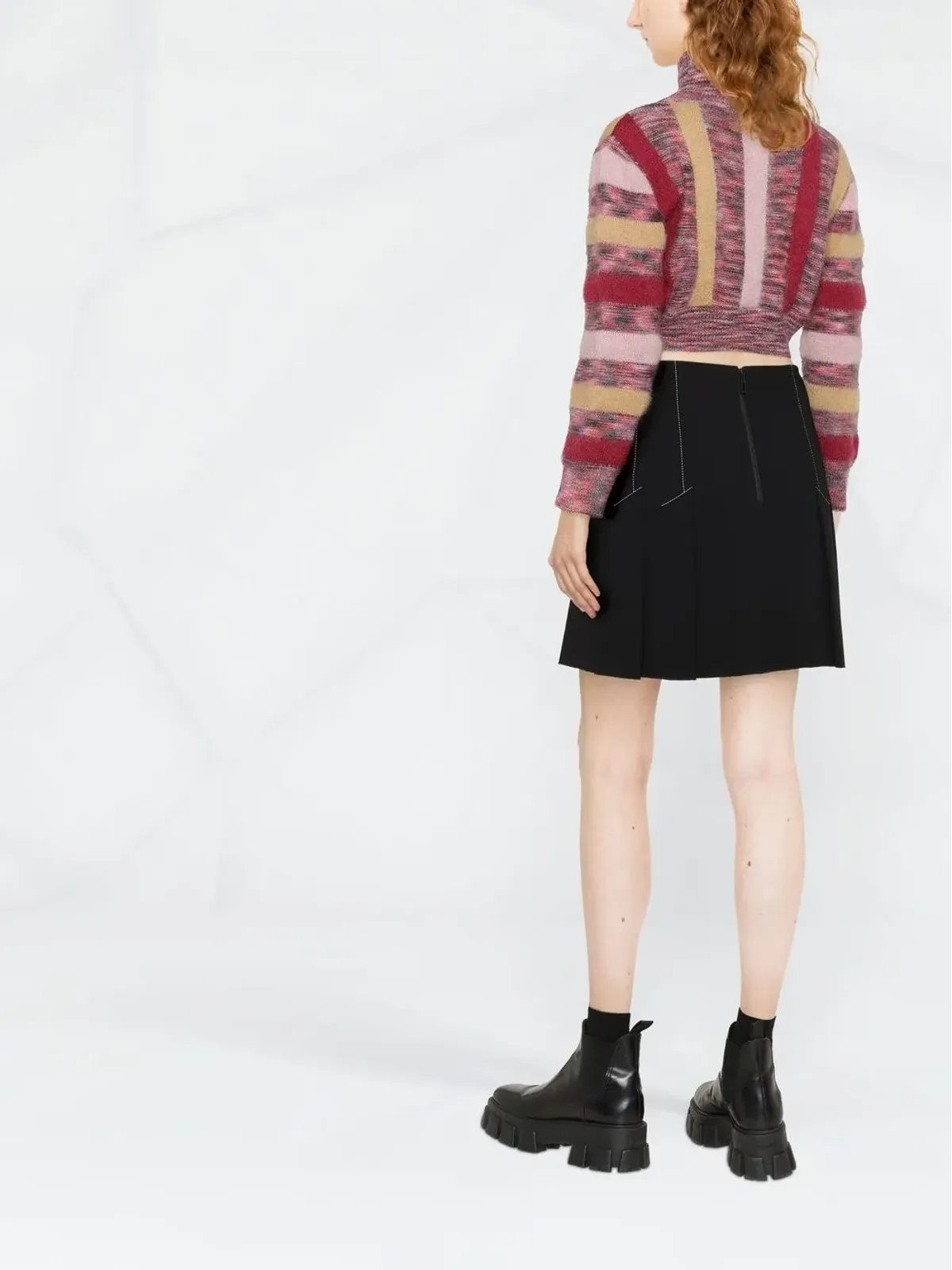 DSQUARED2 striped roll-neck crop jumper - 画像3