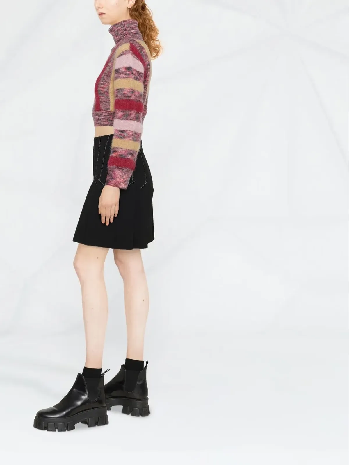 DSQUARED2 striped roll-neck crop jumper - 画像4