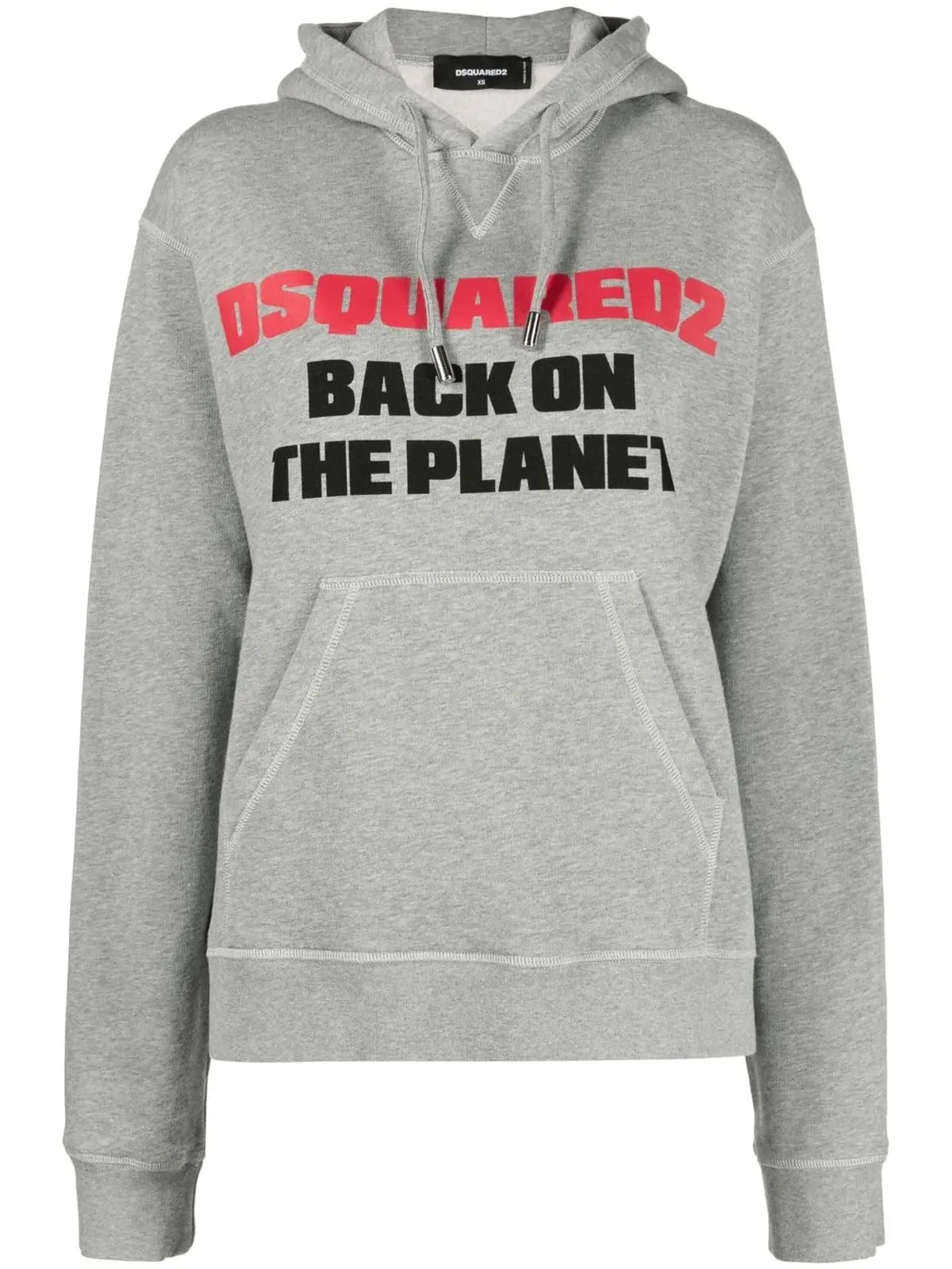 DSQUARED2 スローガンプリント フーディ - グレー - 画像1