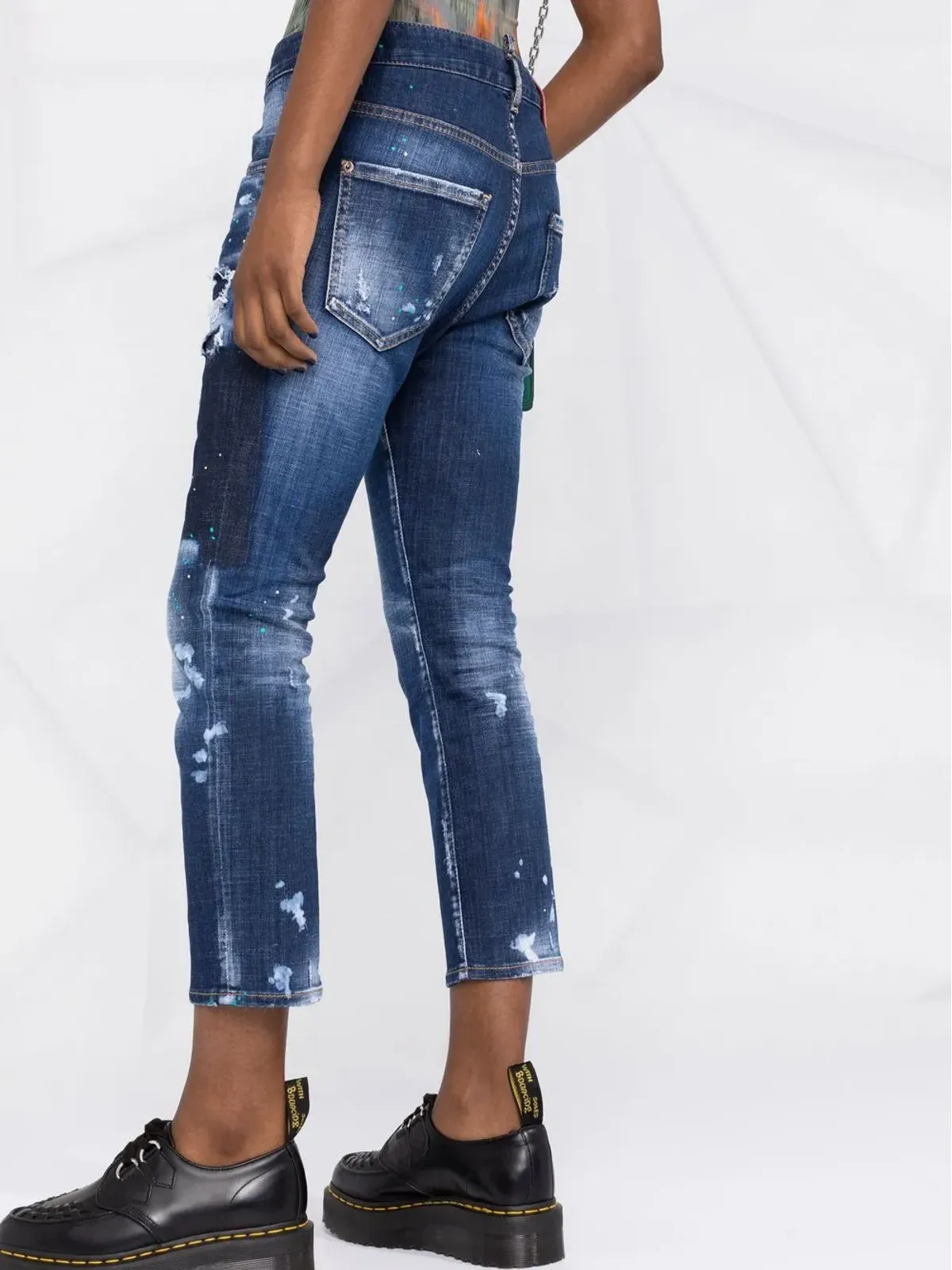 DSQUARED2 ディストレスドスタイルのスキニージーンズ - 画像5