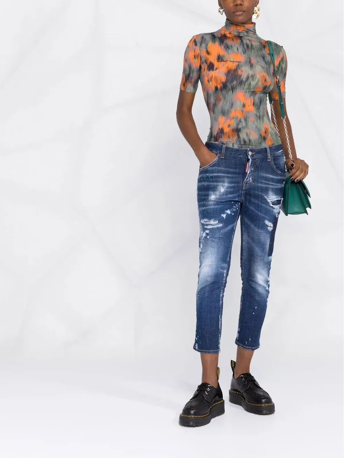 DSQUARED2 ディストレスドスタイルのスキニージーンズ - 画像2