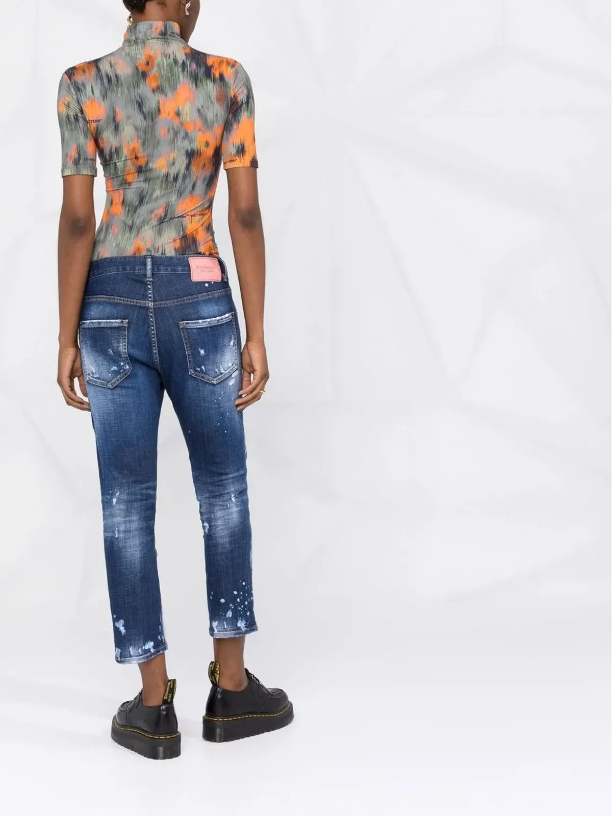 DSQUARED2 ディストレスドスタイルのスキニージーンズ - 画像4