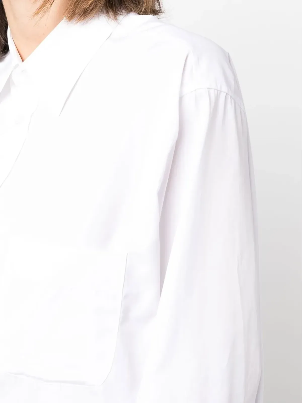 Maison Margiela ロングライン ポプリン シャツ - White - 画像5
