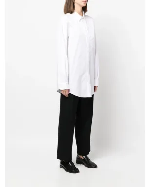 Maison Margiela ロングライン ポプリン シャツ - White - サムネイル3