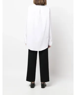 Maison Margiela ロングライン ポプリン シャツ - White - サムネイル4