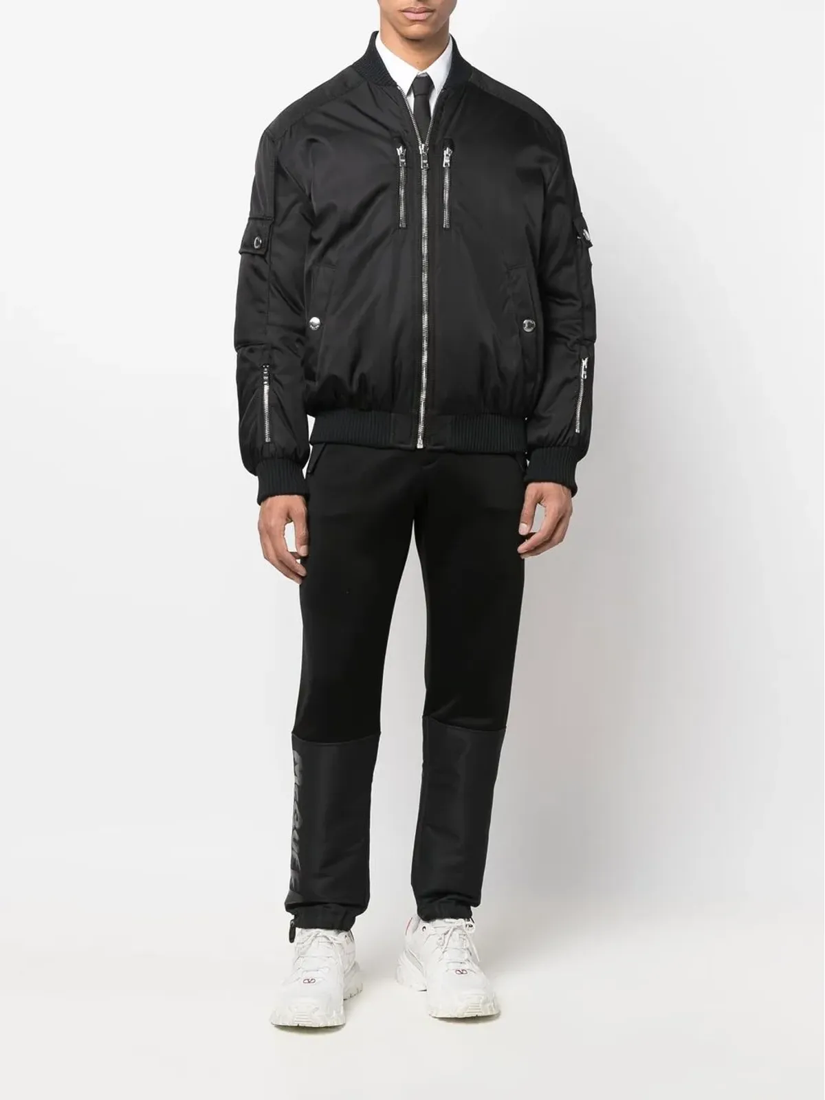 Alexander McQueen パネルド・テーパード・トラックパンツ - ブラック - 画像2