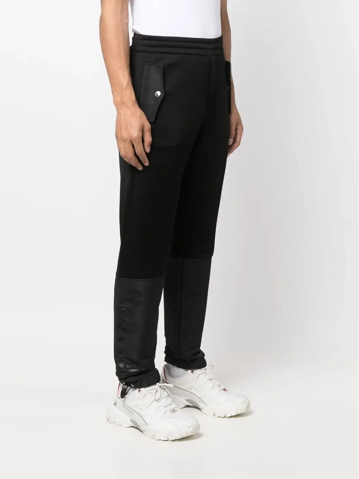 Alexander McQueen パネルド・テーパード・トラックパンツ - ブラック - 画像3