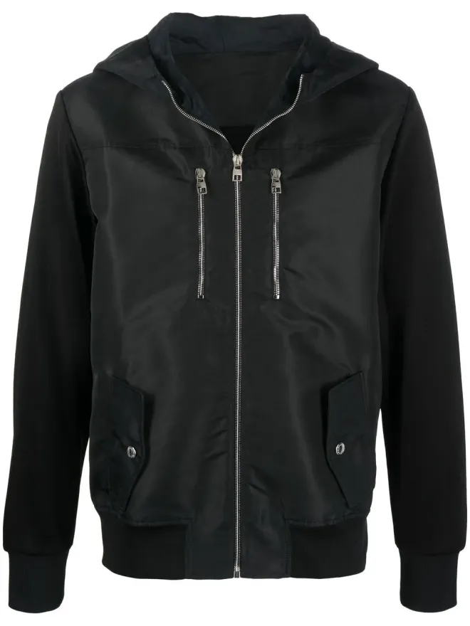 Alexander McQueen Alexander McQueen コントラストパネル ジップアップフーディの商品画像