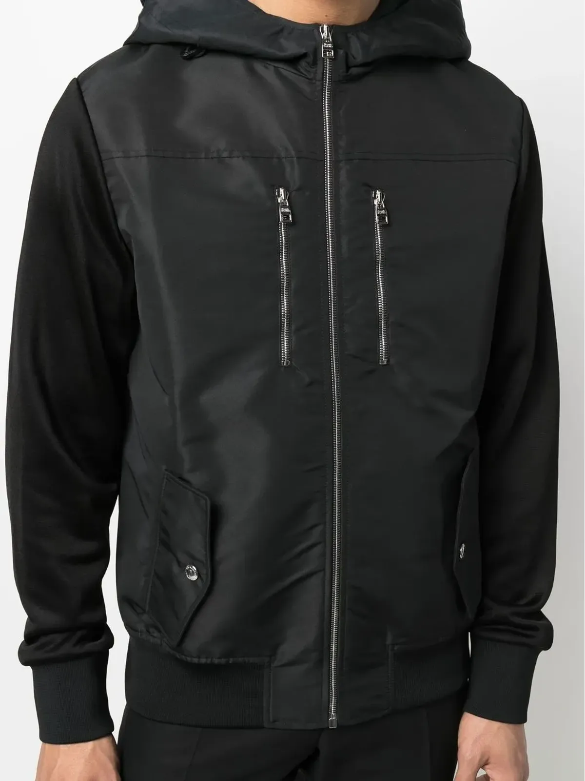 Alexander McQueen コントラストパネル ジップアップフーディ - 画像5