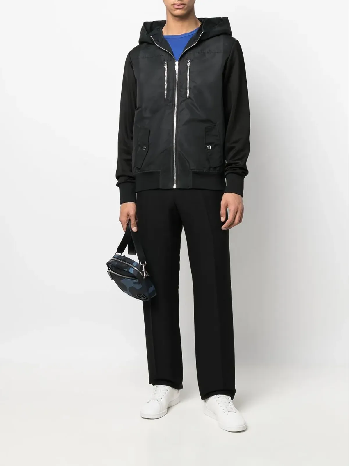 Alexander McQueen コントラストパネル ジップアップフーディ - 画像2