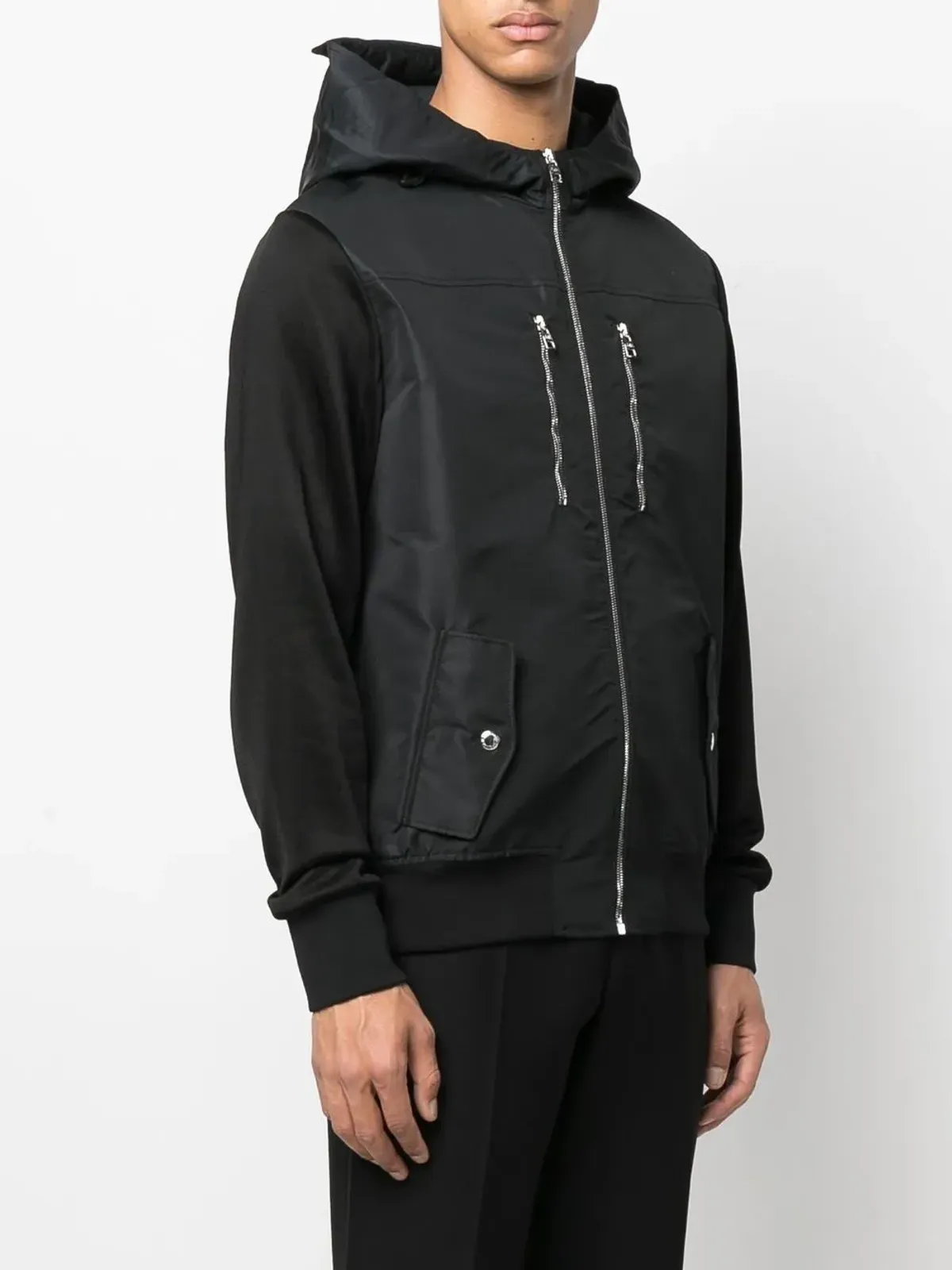 Alexander McQueen コントラストパネル ジップアップフーディ - 画像3
