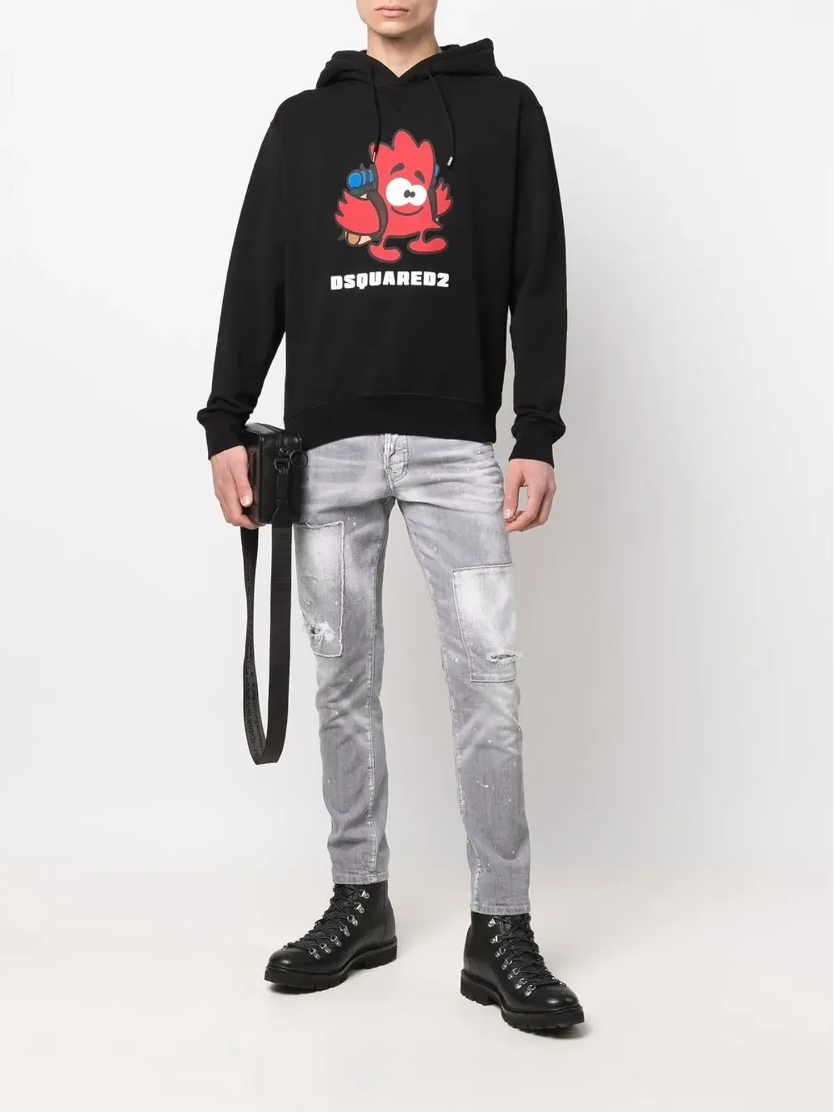 DSQUARED2 ディストレスド スキニー ジーンズ グレー - 画像2