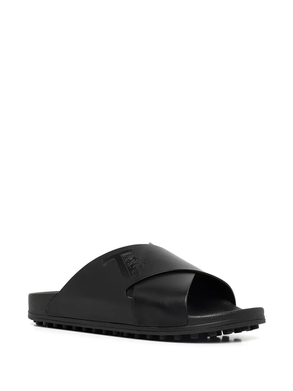 Tod's ロゴエンボス レザー スライド - 画像2