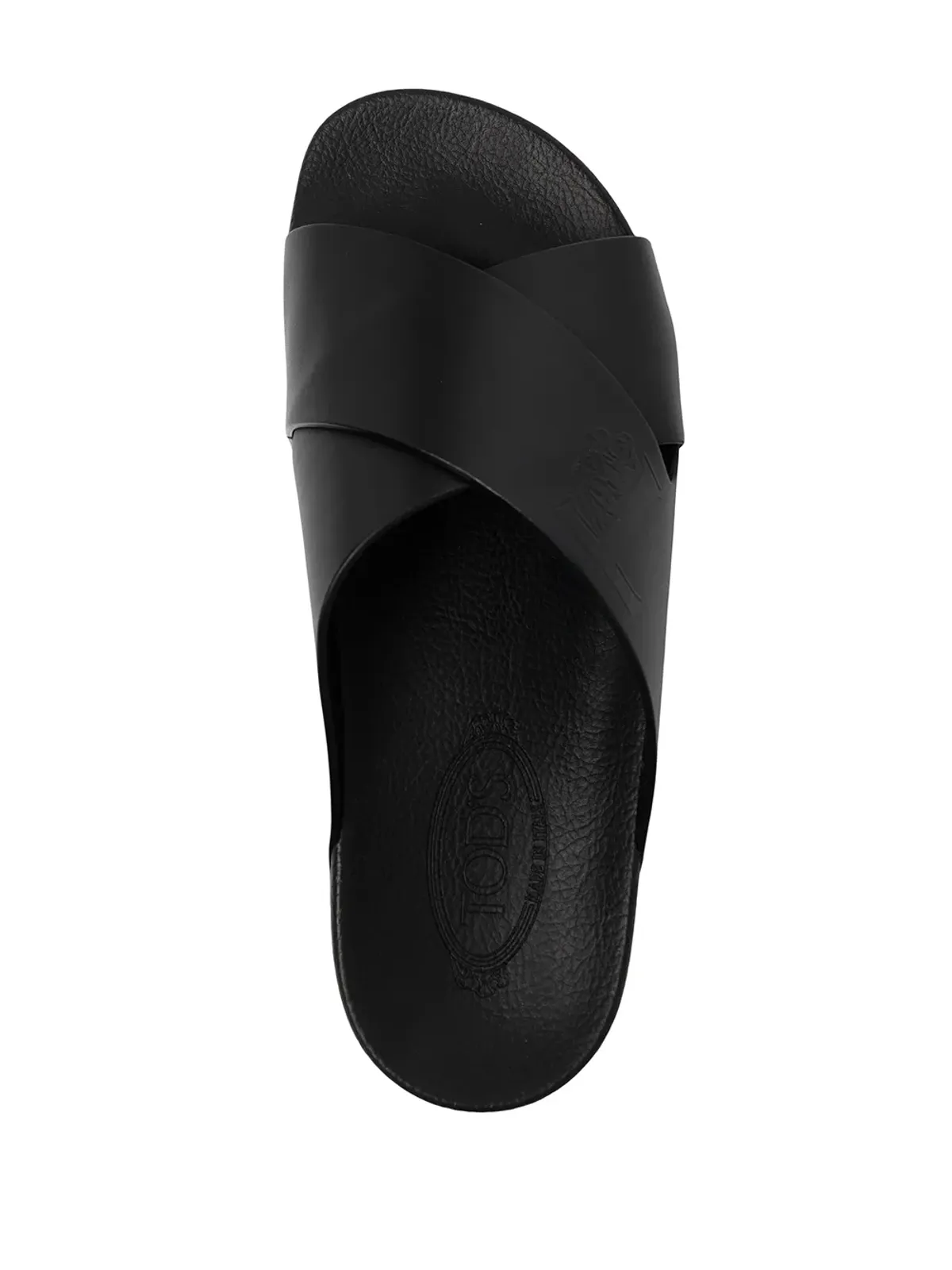 Tod's ロゴエンボス レザー スライド - 画像4