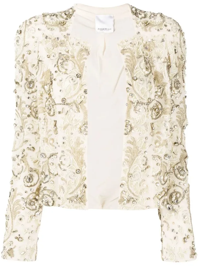 Zuhair Murad Zuhair Murad バロック装飾カーディガン - Goldの商品画像