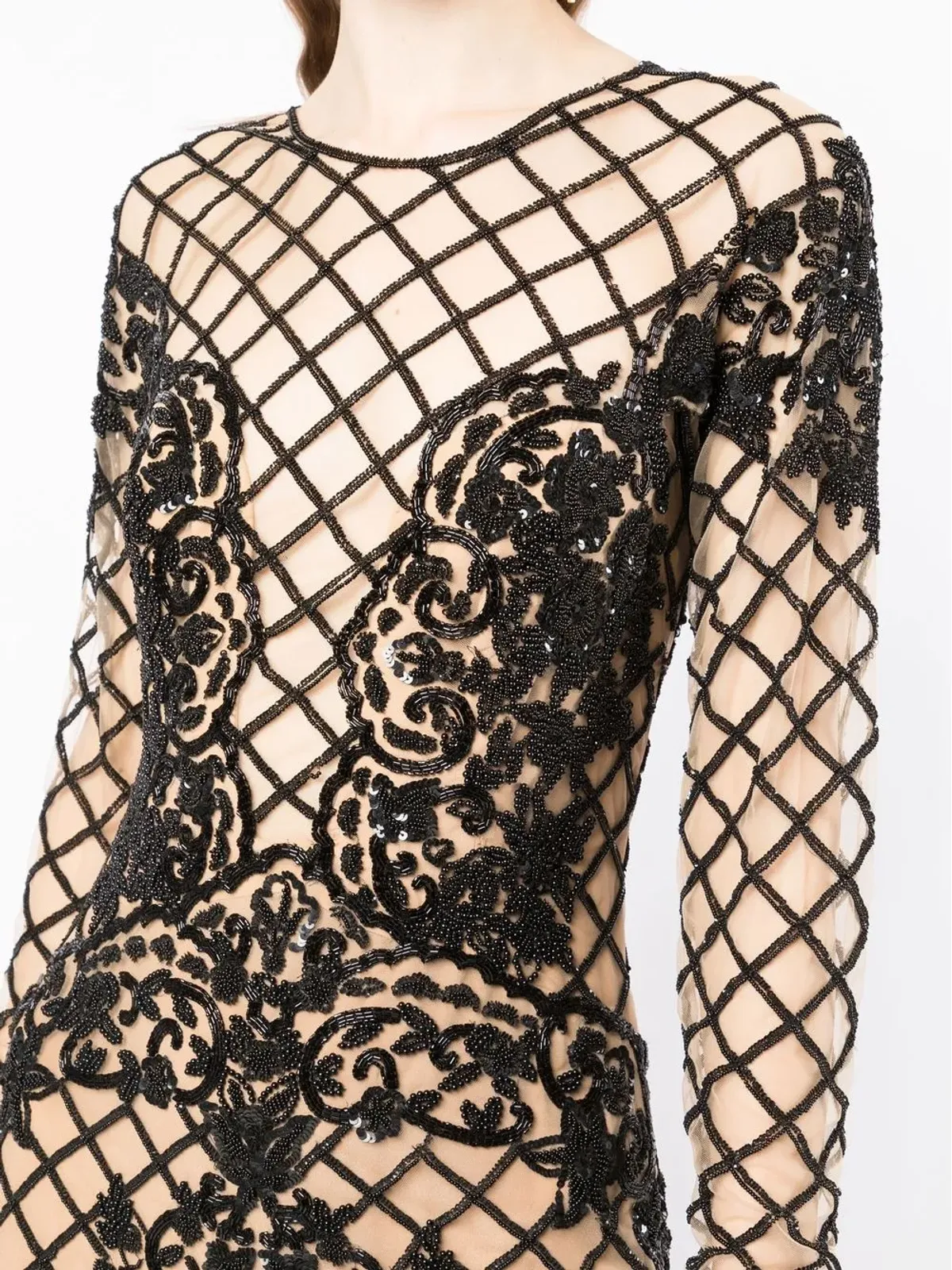 Zuhair Murad ビーズディテールのカットアウトドレス - 画像5