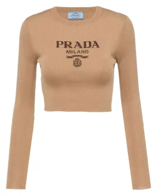 Prada インターシャ編み ロゴトップ - サムネイル1