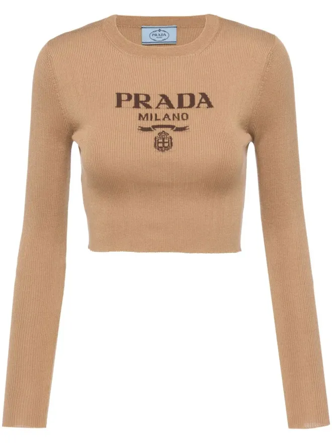 Prada Prada インターシャ編み ロゴトップの商品画像