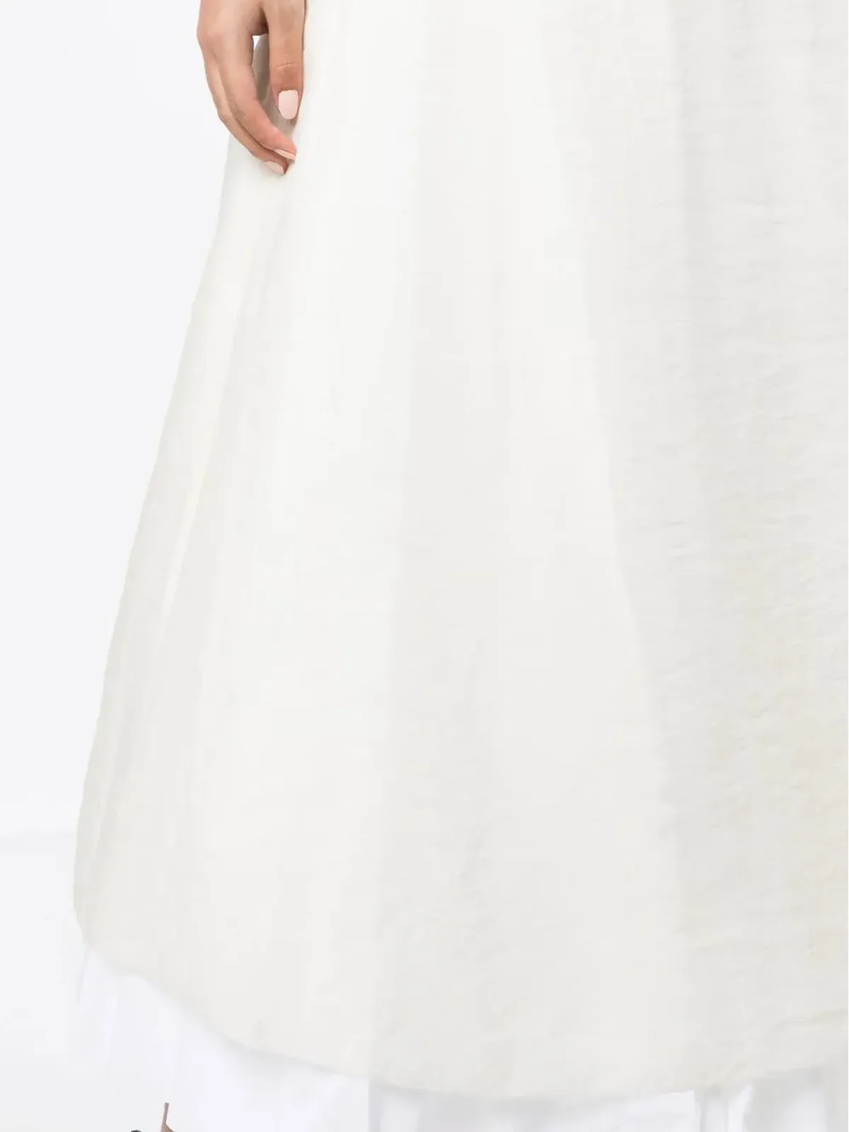 KHAITE Luca A-line midi skirt - White - 画像5