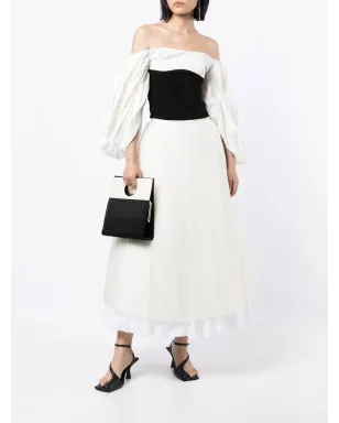 KHAITE Luca A-line midi skirt - White - サムネイル2