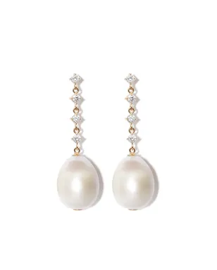 Zoë Chicco 14kt イエローゴールド パール ダイヤモンド ピアス - サムネイル1