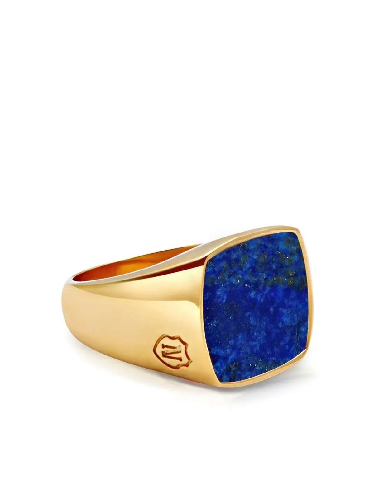Nialaya Jewelry blue lapis signet ring - Gold - 画像3