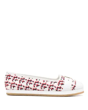 Ferragamo Kacy woven ballet flats - White - サムネイル1