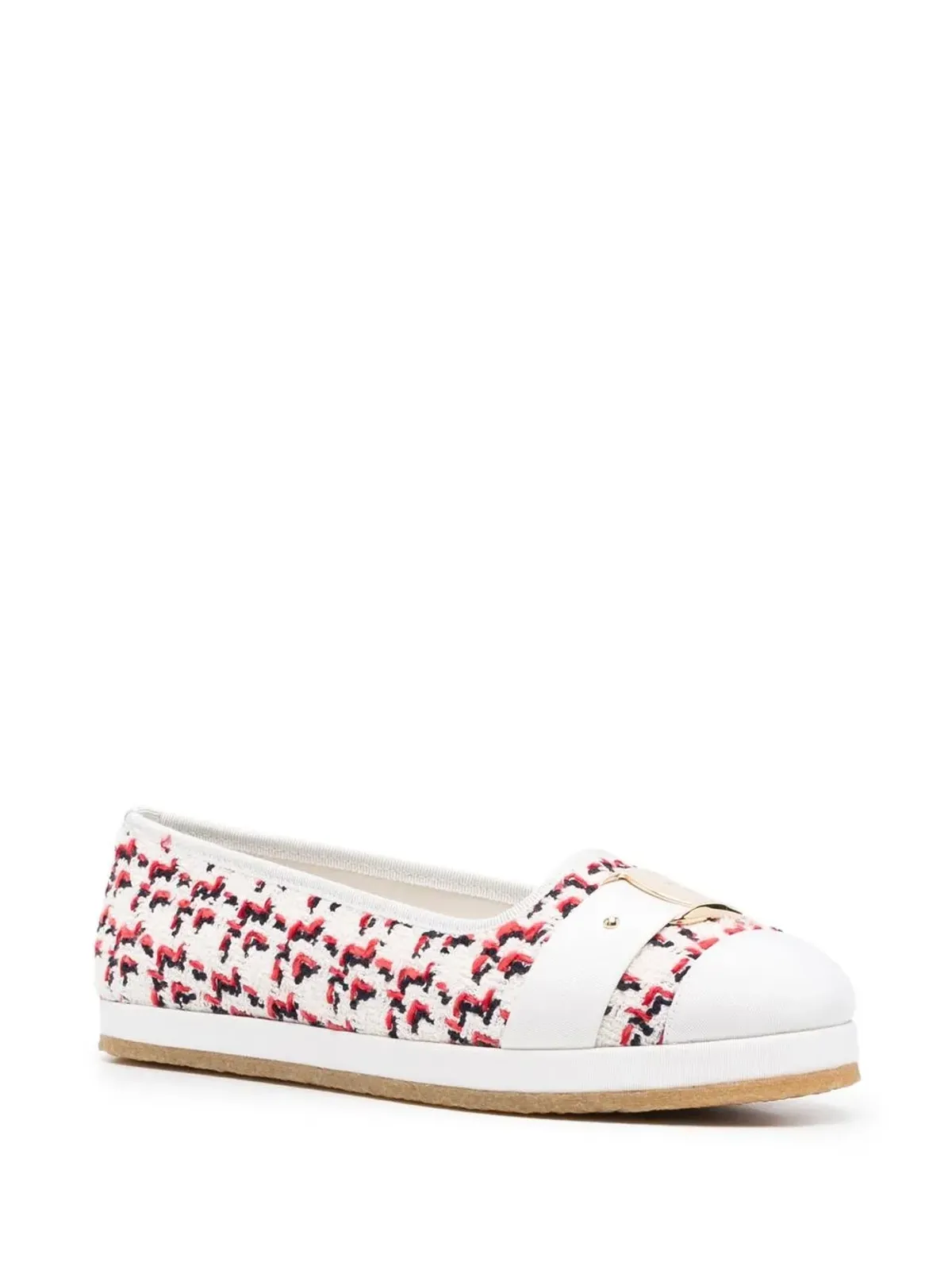 Ferragamo Kacy woven ballet flats - White - 画像2