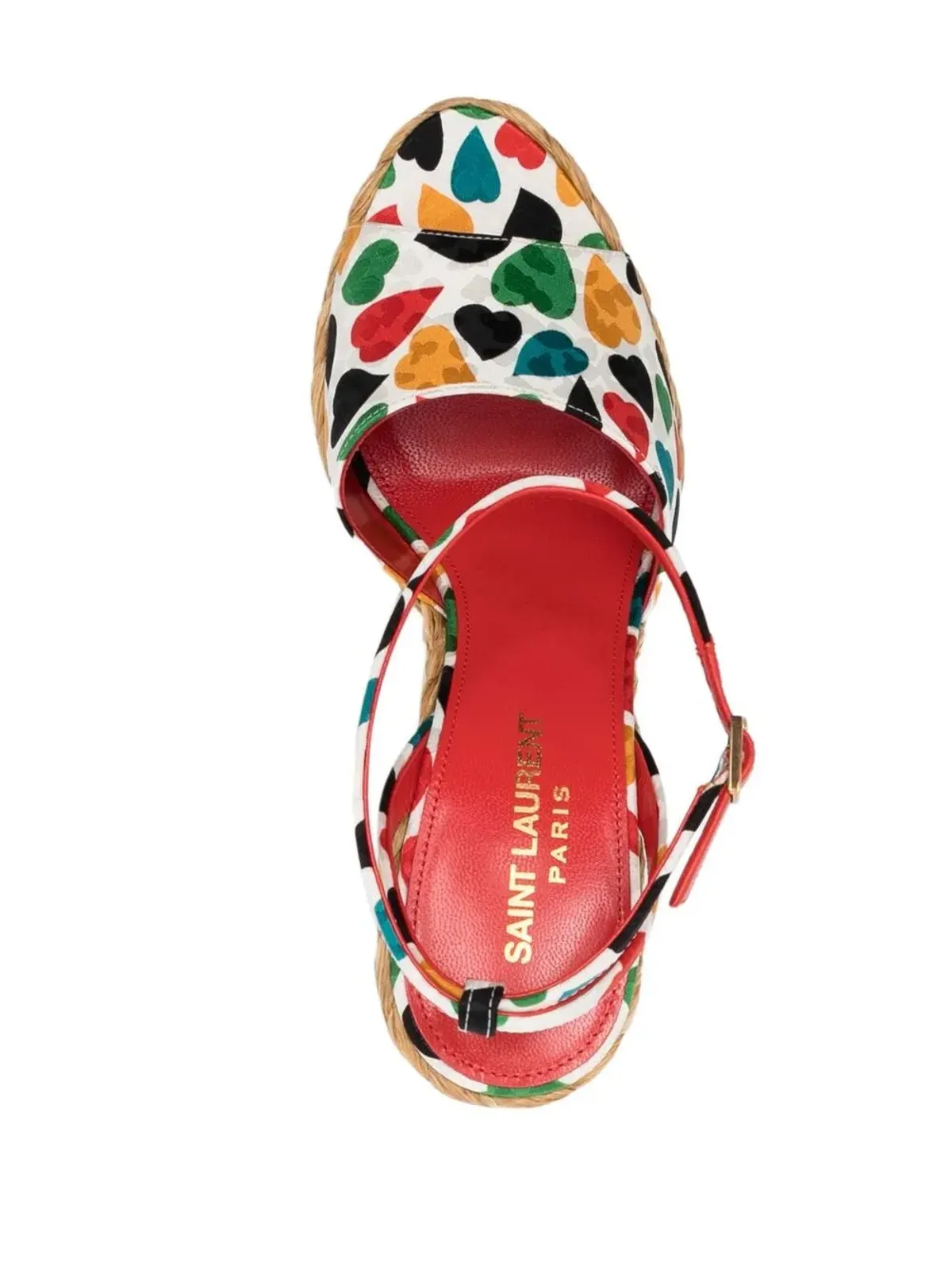 Saint Laurent Paloma ウェッジエスパドリーユ（ホワイト） - 画像4