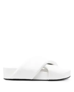 Jil Sander クロスオーバーストラップ付きスリップオンサンダル - サムネイル1