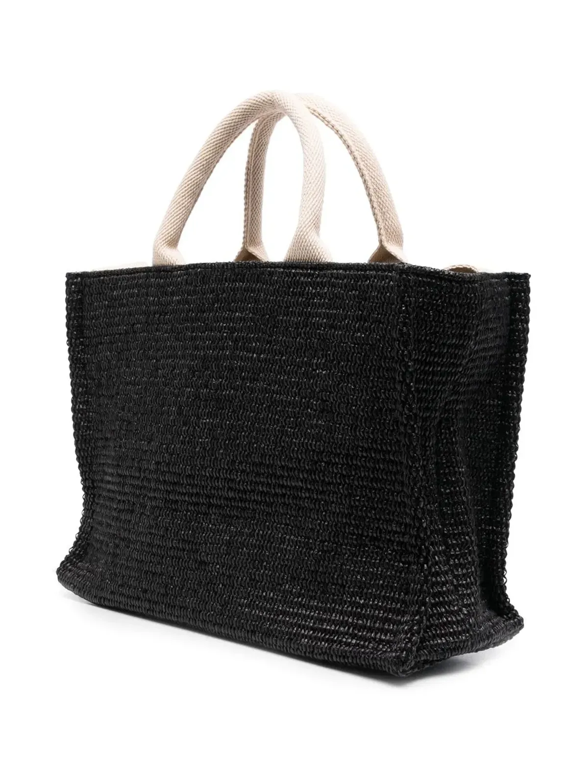 Marni ロゴ入りラフィア トートバッグ - 画像3