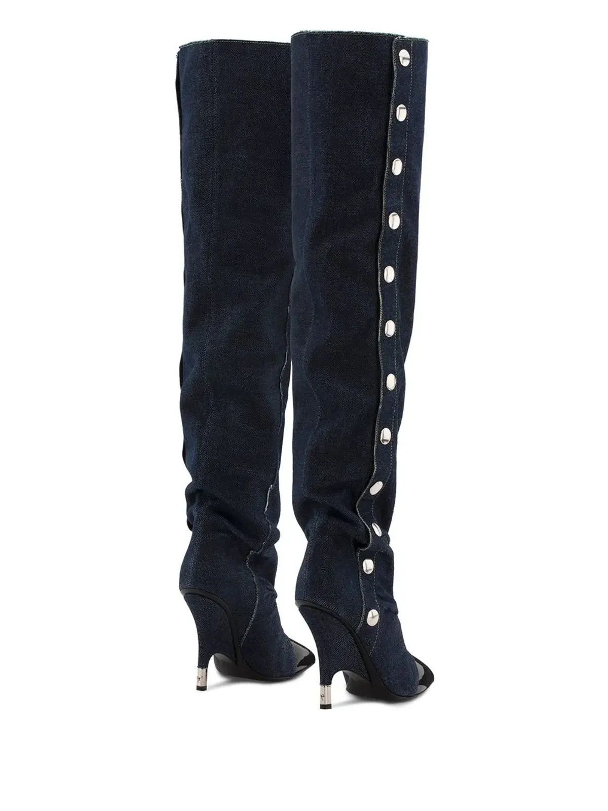Giuseppe Zanotti Harper デニムニーハイブーツ - 画像3