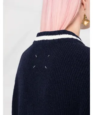 Maison Margiela 花柄刺繍 Vネック ジャンパー - サムネイル5