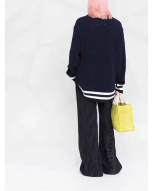 Maison Margiela 花柄刺繍 Vネック ジャンパー - サムネイル4