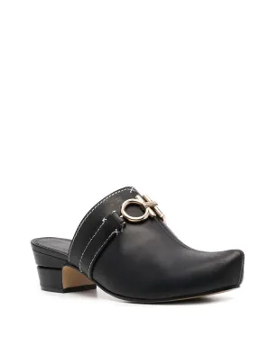 Ferragamo Gancini レザー ミュール - ブラック - サムネイル2