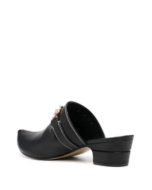 Ferragamo Gancini レザー ミュール - ブラック - サムネイル3