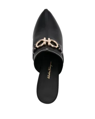 Ferragamo Gancini レザー ミュール - ブラック - サムネイル4