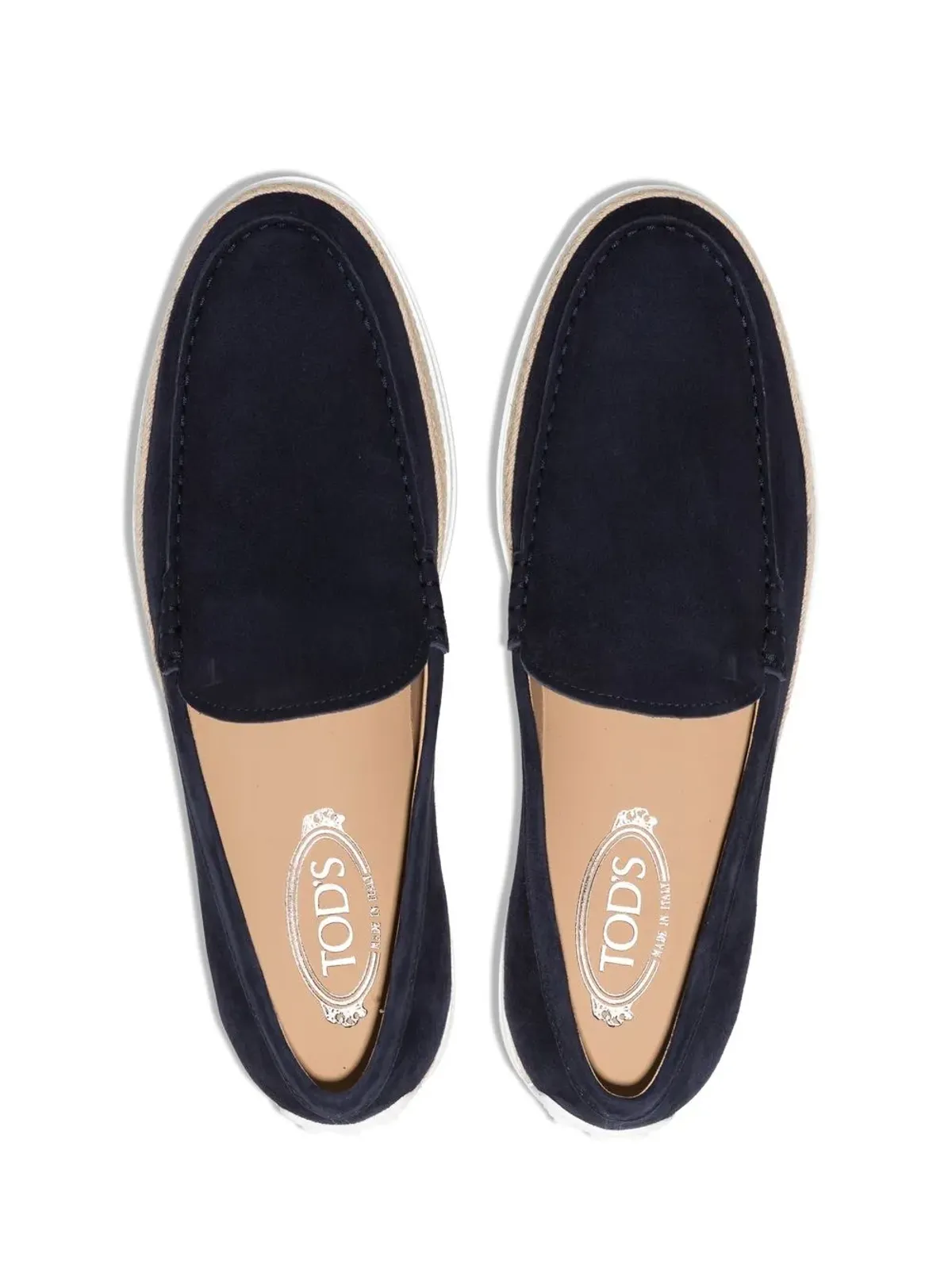 Tod's スエード エスパドリーユ ローファー ブルー - 画像4