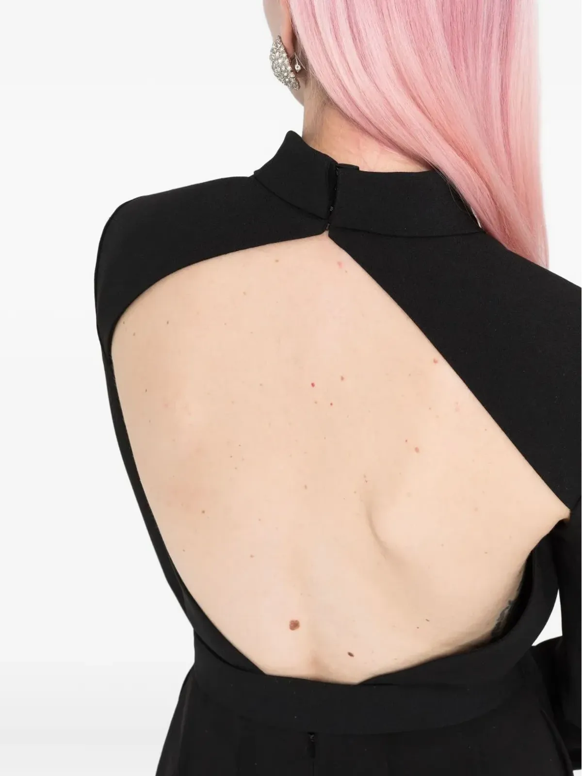 Saint Laurent オープンバック ベルト付き ロンパース - ブラック - 画像5