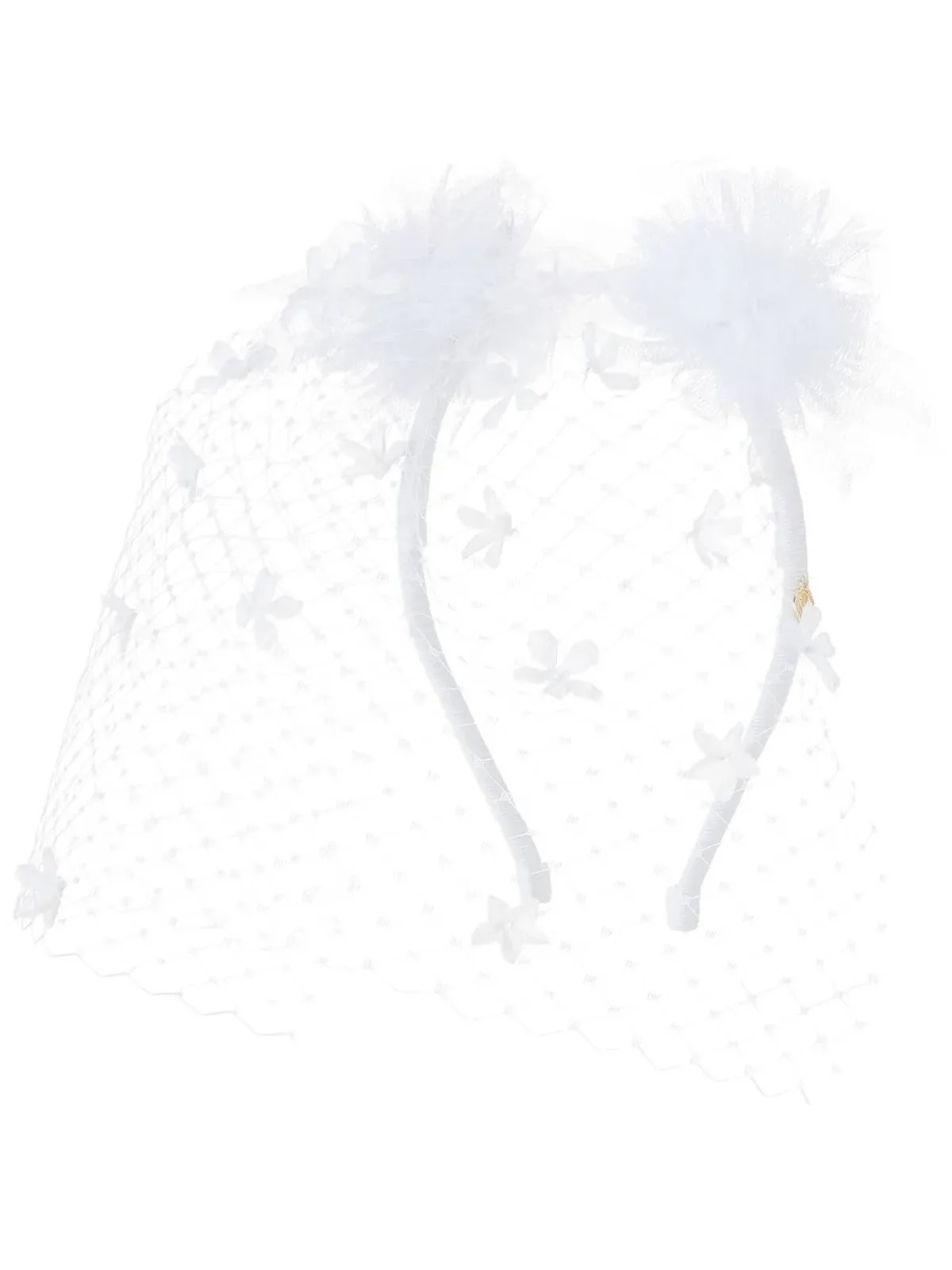 Maison Michel Yosh Flower pom-pom ヘアバンド - 画像1