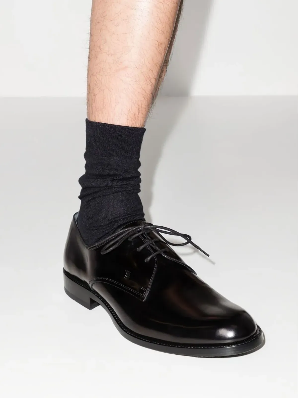 Tod's ポリッシュドレザー ダービーシューズ - 画像3