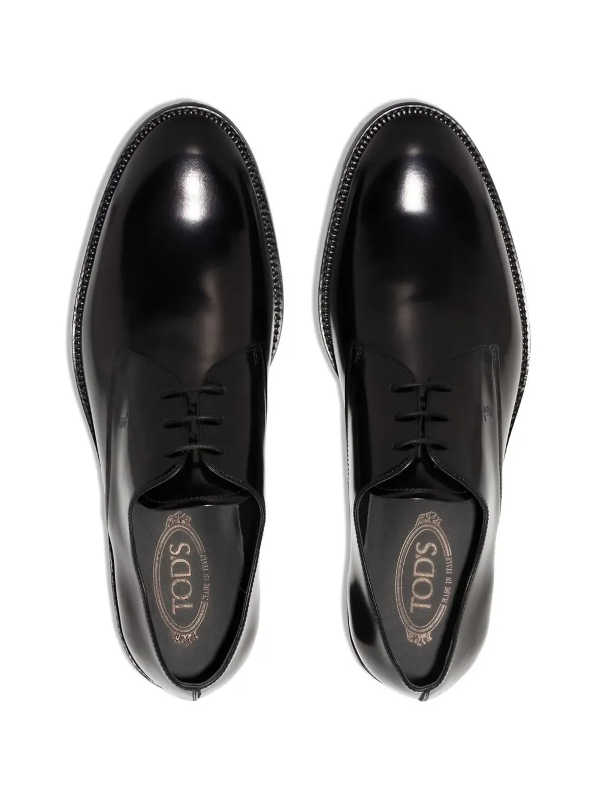 Tod's ポリッシュドレザー ダービーシューズ - 画像4