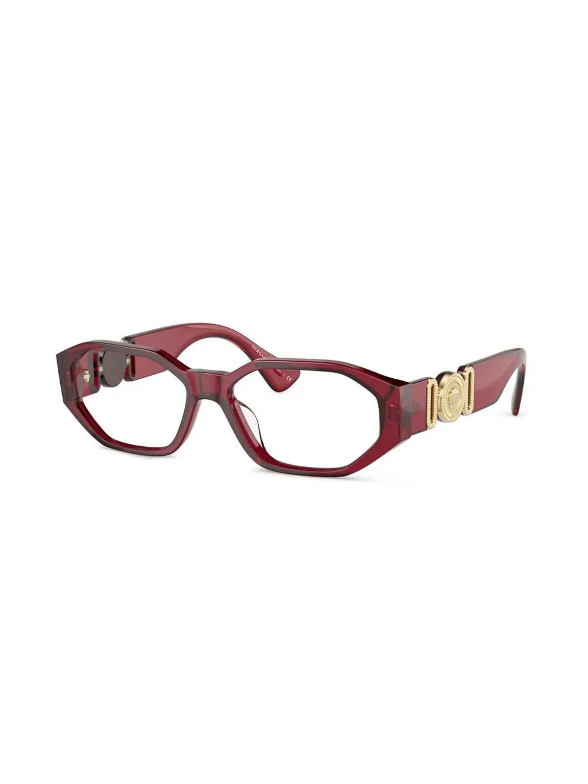Versace Eyewear メデューサ・プレート・オプティカルグラス レッド - 画像2